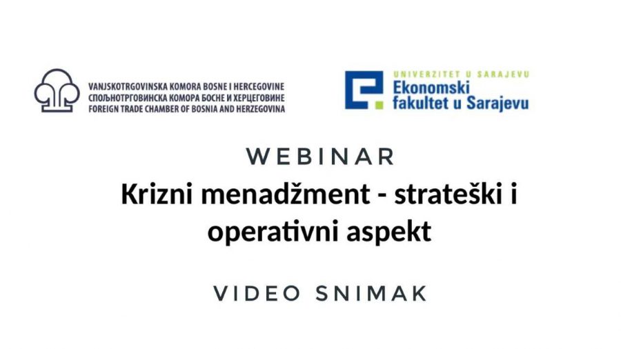 Video snimak webinara „Krizni menadžment–strateški i operativni aspekti“
