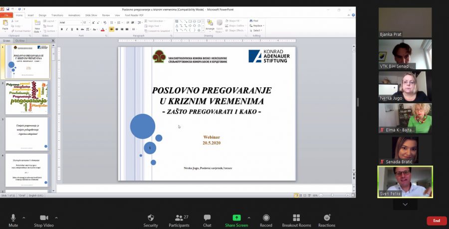Održan webinar o poslovnom pregovaranju