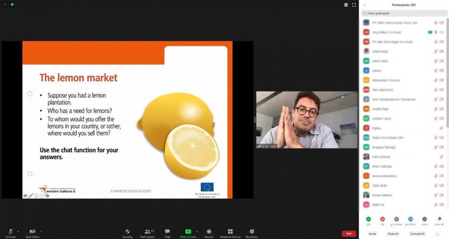 Održan webinar „Istraživanje tržišta, tržišni potencijal i ulazak na tržište“