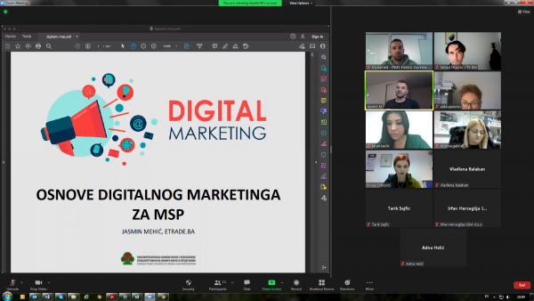 Uspješno realiziran webinar „Osnove digitalnog marketinga za MSP“