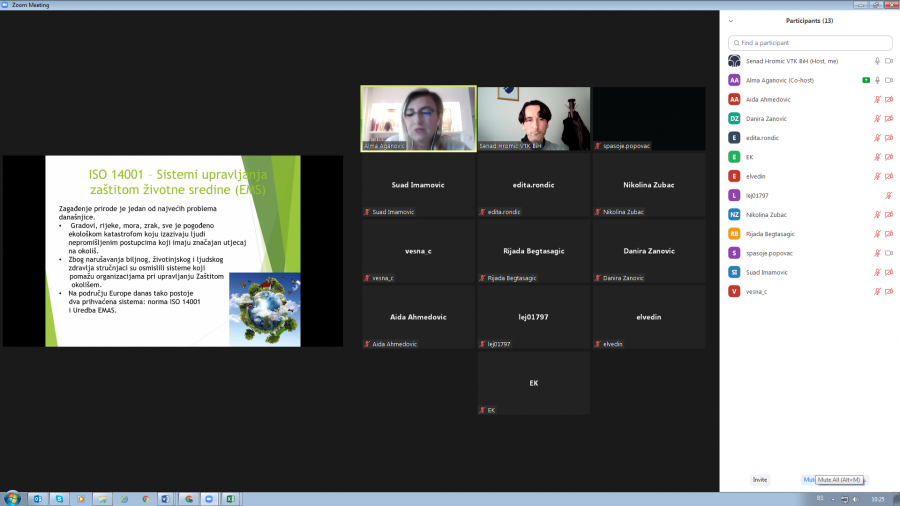 Realiziran webinar „Koristi za organizacije od uvođenja sistema upravljanja okolišem ISO 14001:2015“