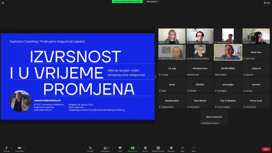 Uspješno realiziran webinar na temu „Kako do izvrsnosti i u vrijeme promjena”