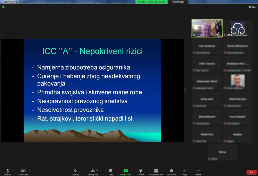 Održan webinar na temu „INCOTERMS 2020“
