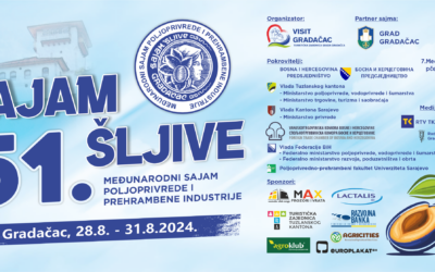 Poziv za učešće na 51. međunarodnom sajmu poljoprivrede i prehrambene industrije – Sajam šljive Gradačac