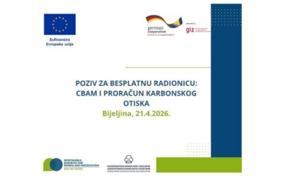 Poziv za besplatnu stručnu radionicu CBAM i proračun karbonskog otiska u Bijeljini