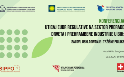 Poziv na stručnu konferenciju „Uticaj EUDR regulative na sektor prerade drveta i prehrambene industrije u BiH: izazovi, usklađivanje i tržišne prilike“