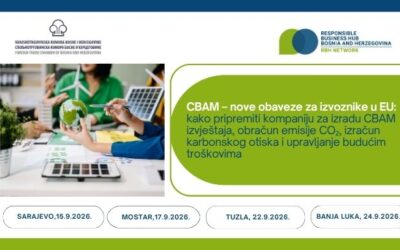 Najava VTK/STK BiH: CBAM radionice u Sarajevu, Mostaru, Tuzli i Banjoj Luci