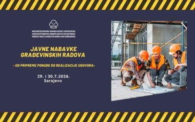 Poziv na edukaciju „Javne nabavke građevinskih radova – od pripreme ponude do realizacije ugovora“