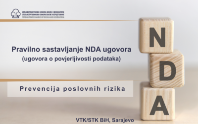 Poziv za edukaciju “Pravilno sastavljanje NDA ugovora – ugovora o povjerljivosti podataka”